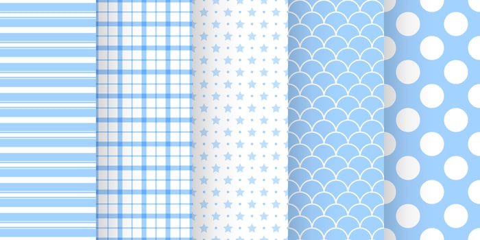 Set of baby shower seamless pattern in pastel color. baby party invitation background templates. scrapbook pattern vector