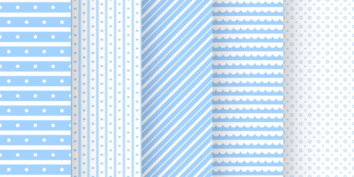 Set of baby shower seamless pattern in pastel color. baby party invitation background templates. scrapbook pattern vector