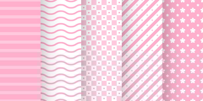 Set of baby shower seamless pattern in pastel color. baby party invitation background templates. scrapbook pattern vector