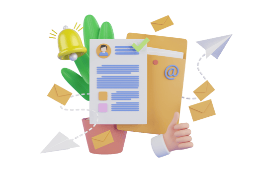 3D Applying for job online concept. Job vacancy concept.applying for a job. 3D Rendering png
