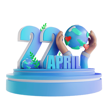 3D illustration Podium Mother Earth Day png