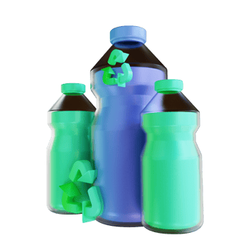 3D illustration plastic recycling png