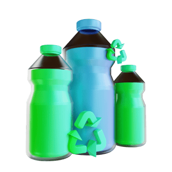 3D illustration plastic recycling png