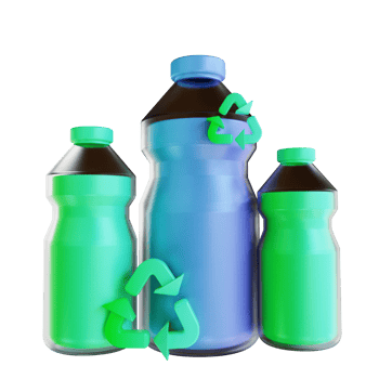 3D illustration plastic recycling png