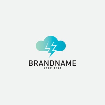 Cloud animal, signal, and connection Logo. Minimalist Vector Logo Design Template Element
