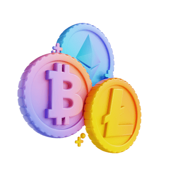3D illustration cryptocurrency png