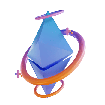 3D illustration Ethereum and ring png
