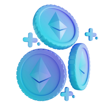 3D illustration Ethereum coin png