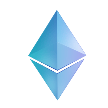 3D illustration Ethereum logo png