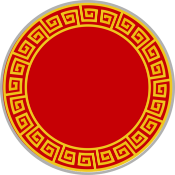 single of gold pattern oriental asia element circle style png