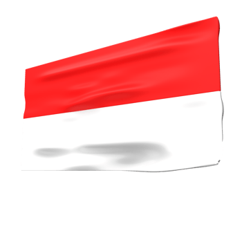 3D rendering indonesian flag png