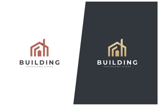 Home Vector Logo Concept Real Estate Renovation Modern Structure Architecture