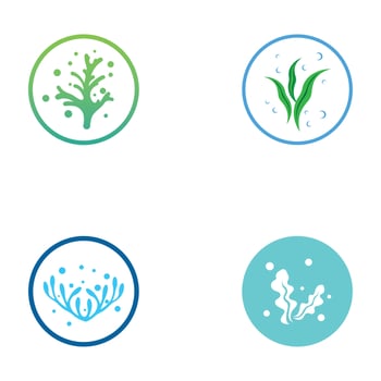 Seaweed logo with template illustration vector design.