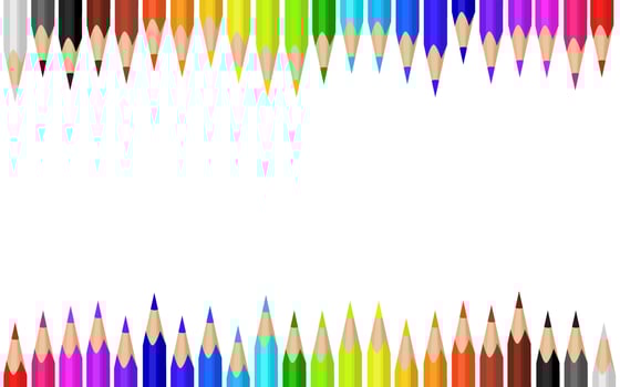 Colorful Pencil Colors Background. Creative Education Background vector