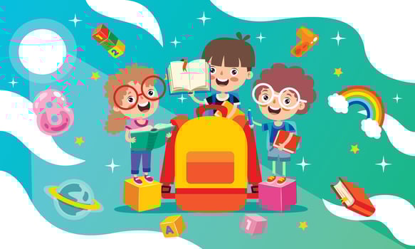 Education Concept With School Supplies vector