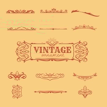 Vintage ornament vector