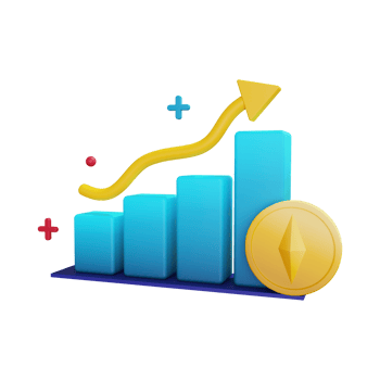 3d NFT stock concept illustration png