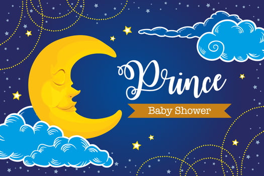 baby shower backdrop for baby boy vector