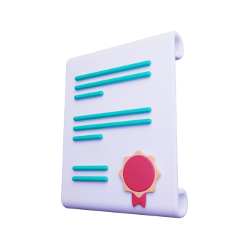 3d Graduation Certificate icon png