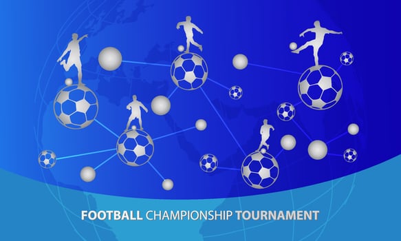 football cup , soccer banner template , Sport poster, infinity concept background vector