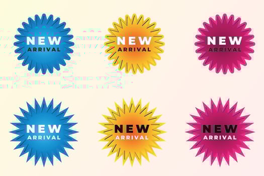 Vector Illustration New Arrival Sticker, Tag Or Banner , New Arrival Label