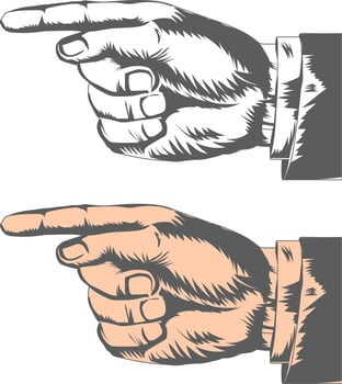 Pointing hand finger vector illustration