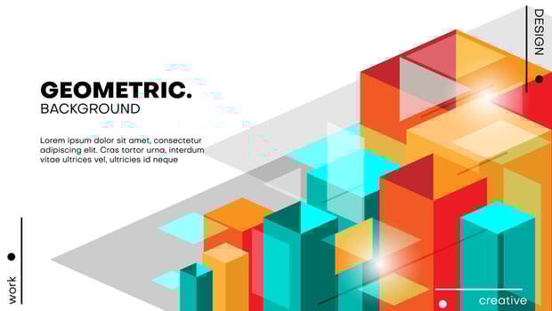 abstract geometric background with colorful for use in banner design, presentation, poster, etc. vector illustration
