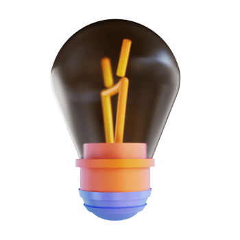 3D illustration colorful lights and ideas png