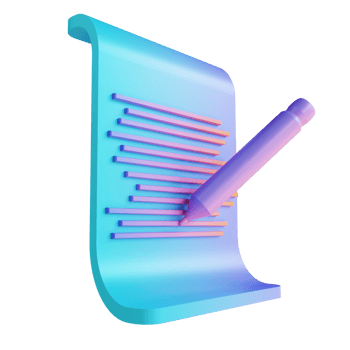 3D illustration colorful note sheet png