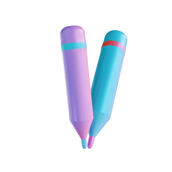 3D illustration colorful pencil png