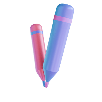 3D illustration colorful pencil png