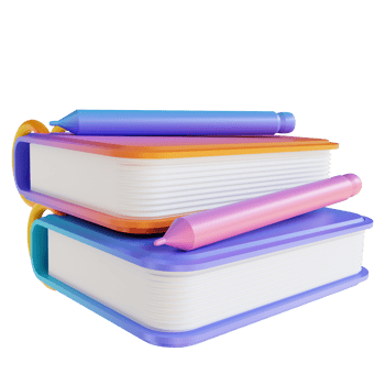 3D illustration notebook and pencil png