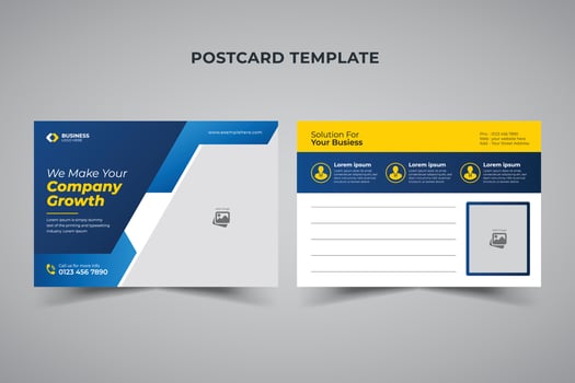 Creative vector illustration of postcard isolated on transparent background. Postal travel card art design. Abstract concept graphic element Corporate business or marketing agency postcard template