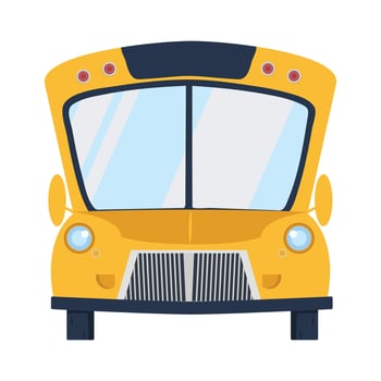 yellow school bus isolated on white background vector