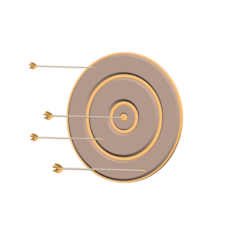 dart board or marketing business targeting png