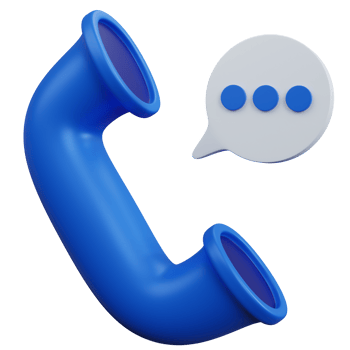 3d rendering phone call with chat icon isolated png