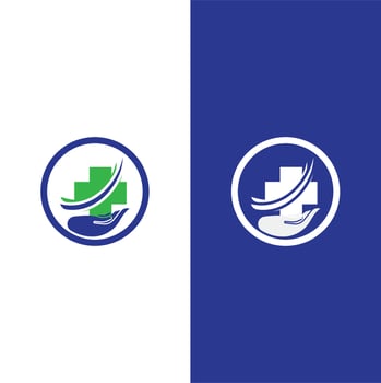Health medical logo template vector