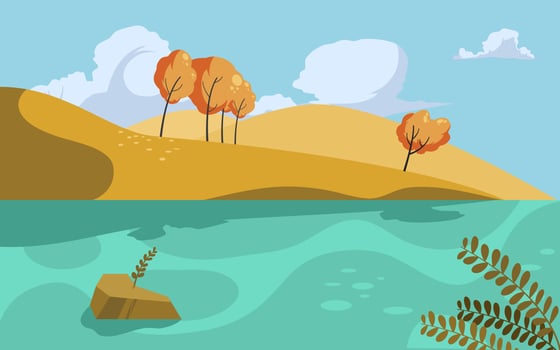 Landscape background Nature illustration vector