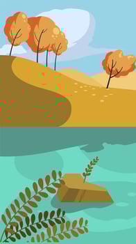 Landscape background Nature illustration vector