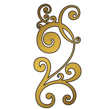Vector damask vintage baroque scroll ornament swirl. Victorian monogram heraldic shield swirl. Retro floral leaf pattern border foliage antique  acanthus calligraphy engraved tattoo.