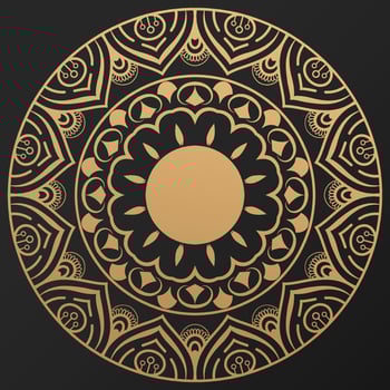 Mandala vector geometric round frame. Oriental ornament luxury design