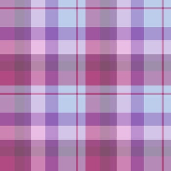 Seamless pattern in stylish bright violet and pink and light blue colors for plaid, fabric, textile, clothes, tablecloth and other things. Vector image.