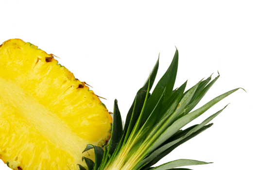 Yellow Juicy Ripe pineapple isolated cut out png