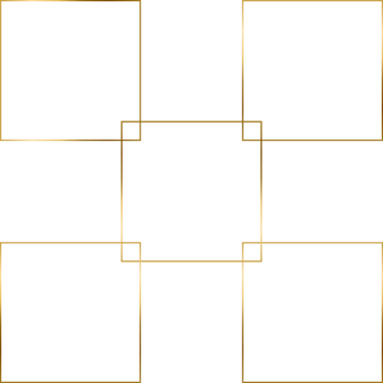 Square Golden Frame cut out png
