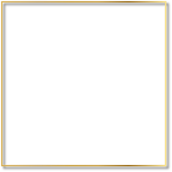 Square Golden Frame cut out isolated png