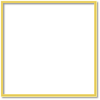 Square Golden Frame cut out isolated png