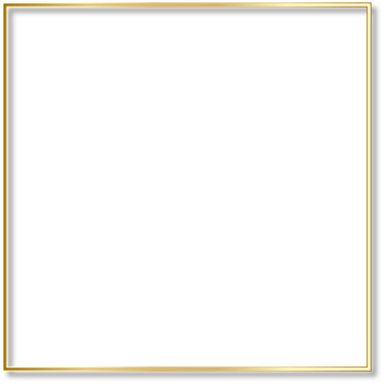 Square Golden Frame cut out isolated png