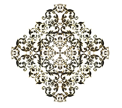 Vector damask vintage baroque scroll ornament swirl. Victorian monogram heraldic shield swirl. Retro floral leaf pattern border foliage antique  acanthus calligraphy engraved tattoo.Tile decor element