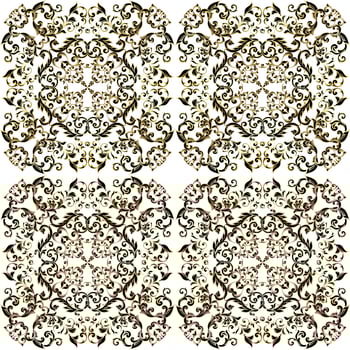 Vector damask vintage baroque scroll ornament swirl. Victorian monogram heraldic shield swirl. Retro floral leaf pattern border foliage antique  acanthus calligraphy engraved tattoo.Tile decor element