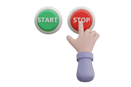 Cartoon hand pressing the green button. system control png